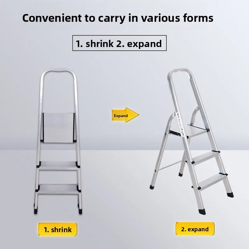 Cross-border foreign trade household ladder Convenient step ladder Folding aluminum alloy ladder Climbing ladder Household