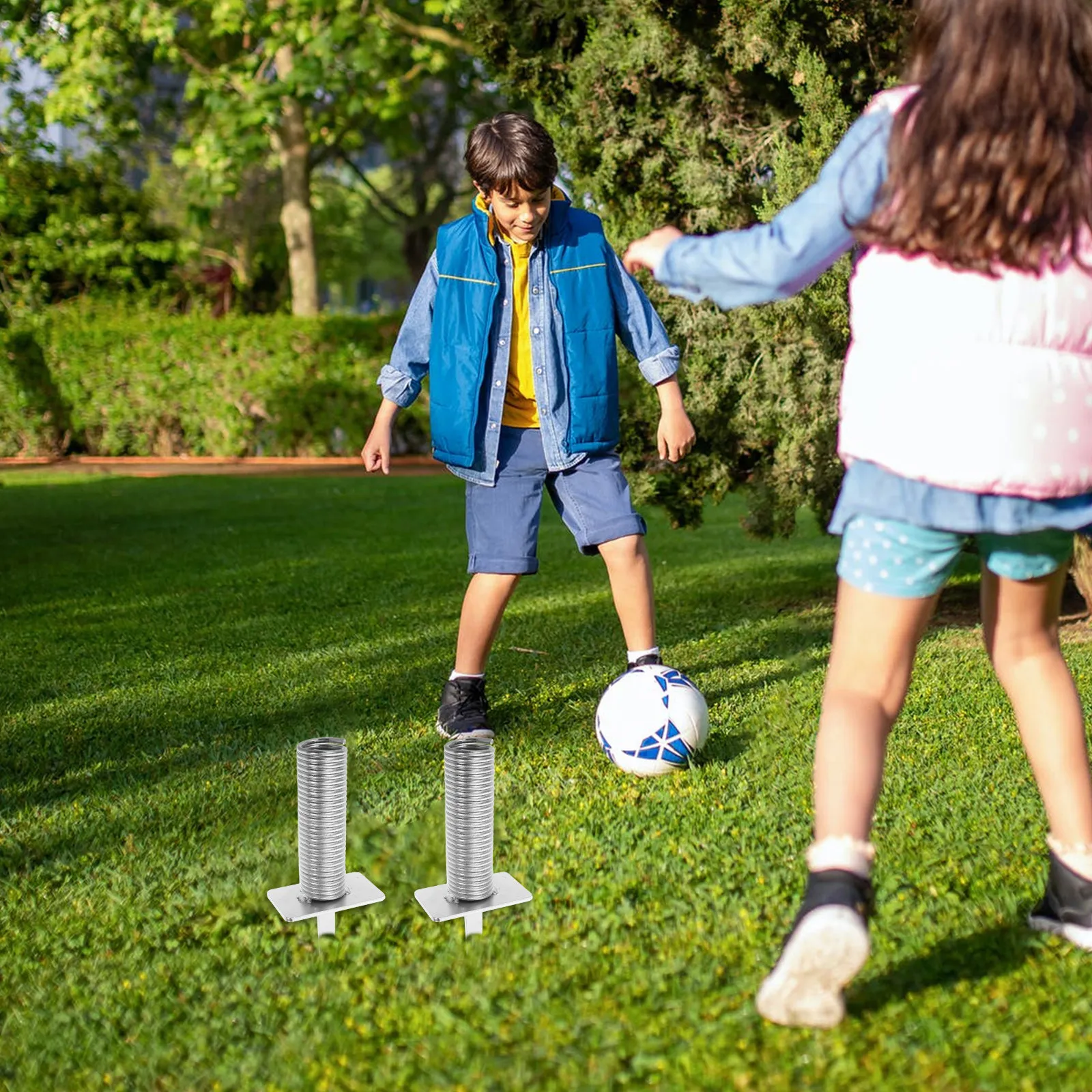 2Pcs Soccer Training Nail Stable Flag Holder Detachable Football Corner Flag Spike Ground Stake Agility Training Equipment