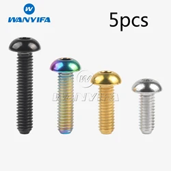 Wanyifa Titanium M4 x 6 8 10 12 15 20mm Button Allen Key Head Bolt Screw for Bicycle 5pcs/lot