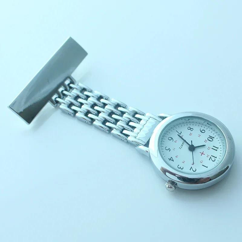 New Nurses Watches Doctor Portable Fob Watch Brooches Stainless Steel Batteries Medical Nurse Watch Quartz with Pin