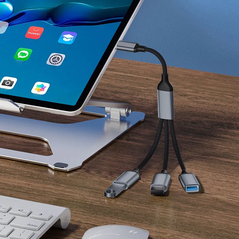 USB Splitter Cable USB Male to 3 USB 3.0 Female Extension Cord ,USB Port Hub Data Power Split Adapter