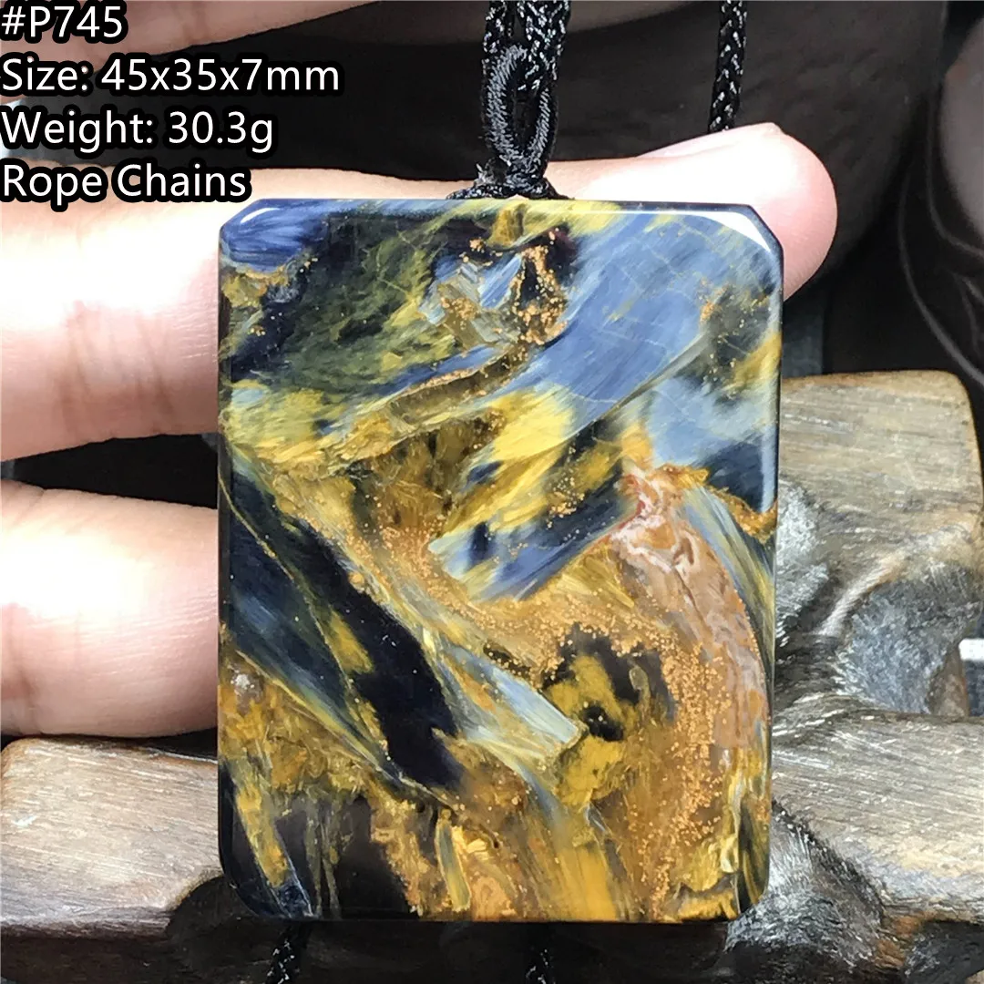 

Natural Blue Pietersite Pendant For Women Lady Man Beauty Gift Healing Crystal Stone 45x35x7mm Beads From Namibia Jewelry AAAAA