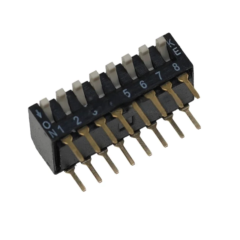 

8-bit DSPV08LHGET Original KE Direct Insert Key Switch Side Dial DIP Switch 2.54mm Pitch