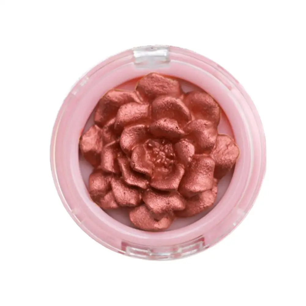 Palette de surligneur rose 3D pour le contour du visage, cosmétique bronzant, instituts de surbrillance, monochrome, scintillant, illuminateur de maquillage, correcteur D5F5