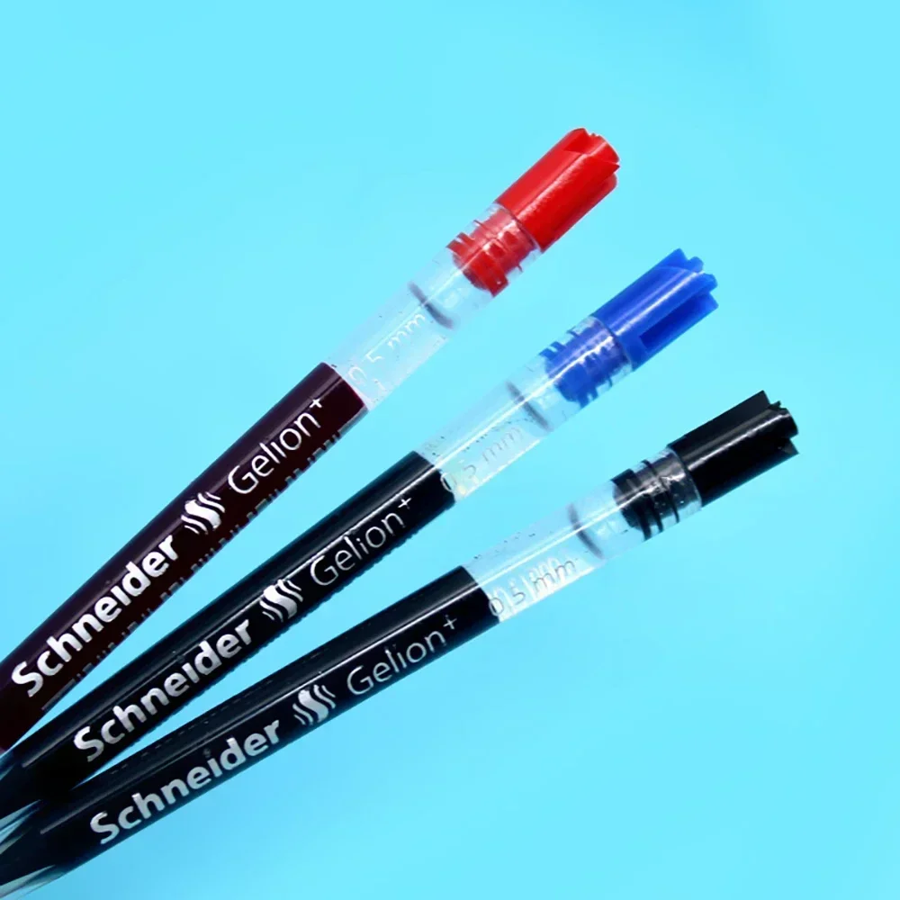 Hot 3PCS Schneider Gelion+ Gel Pen Refill 0.5mm Large Capacity G2 European Standard Universal Fountain Pen Refill Writing Smooth