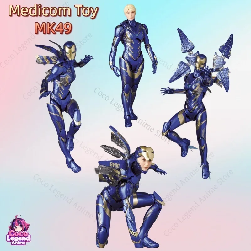 In Stock Medicom Toy MAFEX Avengers: Endgame Iron Man MK49 Rescue Armor Pepper Potts Action Figure Toys Collectibles Gifts