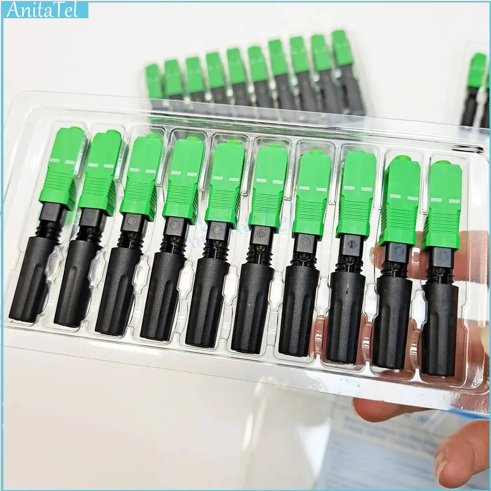 

100PCS FTTH Quick Embedded SC APC Fast Single-Mode SCAPC Fiber Optic Connector