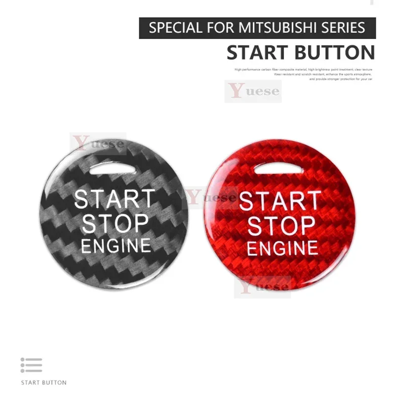 For Mitsubishi Outlander ASX Eclipse One-Click Start Up Engine Button Decoration Stickers