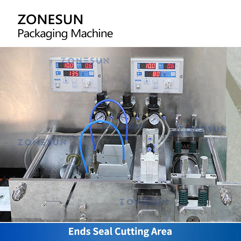ZONESUN Horizontal Packing Machine Medical Mask Bagging 4-sided Sealing Single Pack Plastic Paper Film Bagger ZS-HYS300A