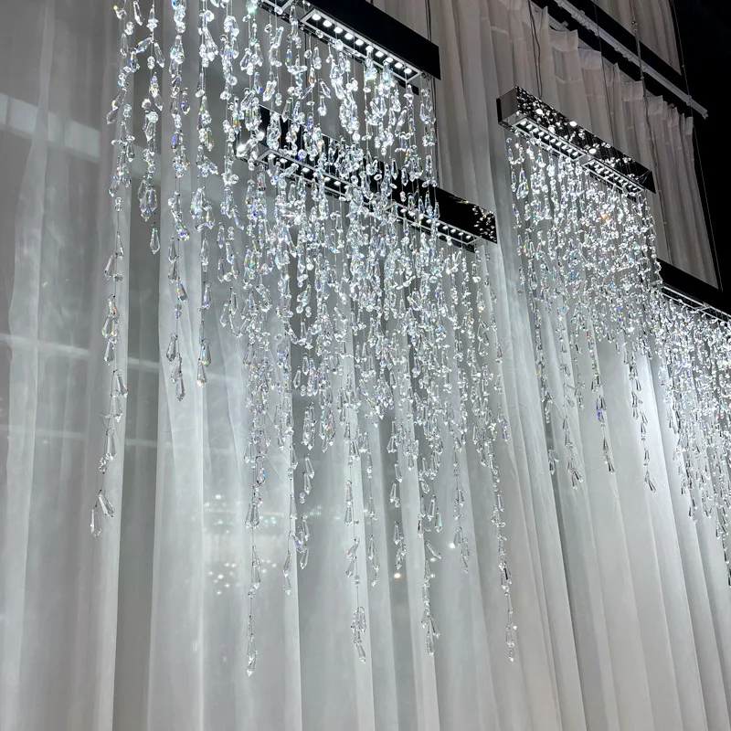 Crystal chandelier entrance partition dining table bar modern simple designer restaurant lighting cross-border