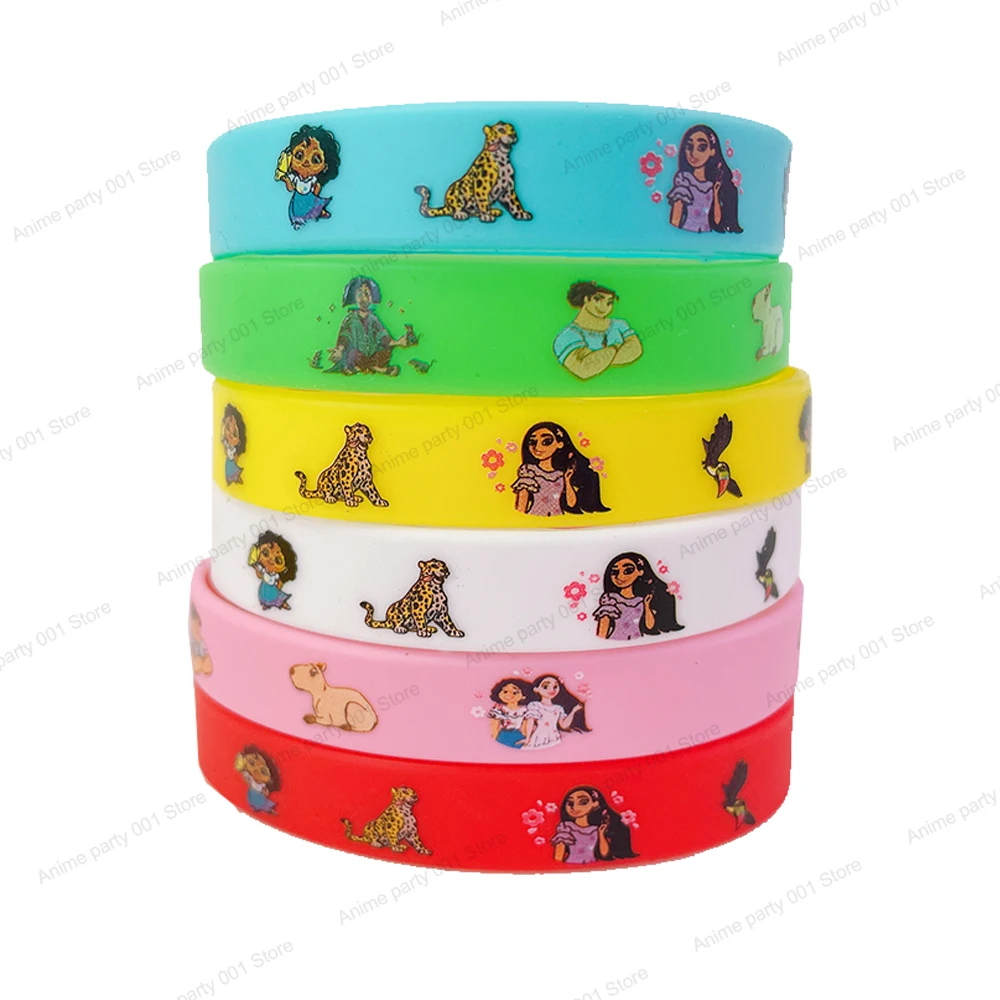 12pcs disney Moana movie bracelet silicone wristband encanto princess Print Jewelry Party Kids toy Gift