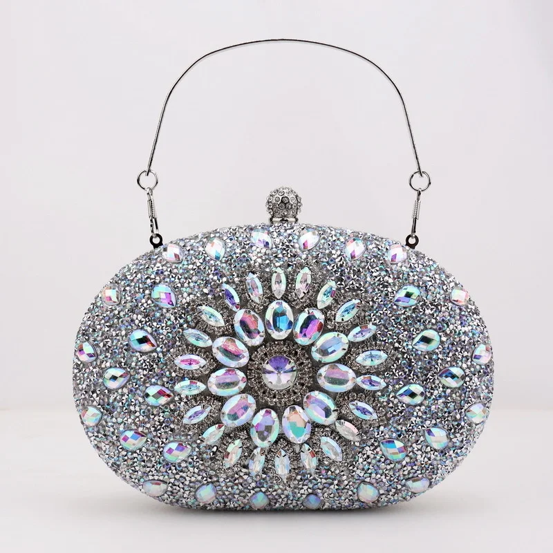 Saco de noite com diamante de luxo para mulheres, bolsa feminina com glitter, festa de casamento, banquete cosmético, Y2K, 2022, novo