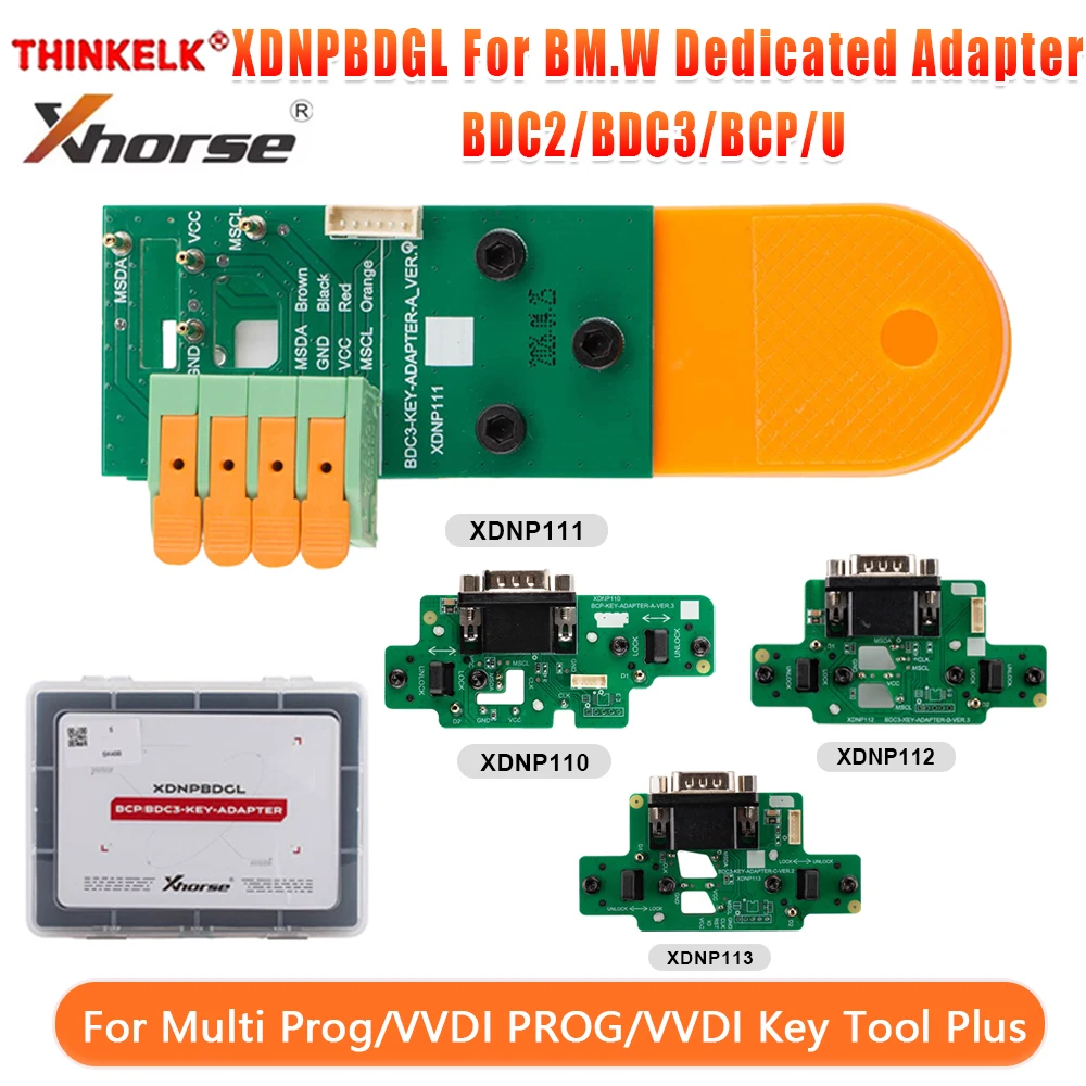 XHORSE XDNPBDGL BCP/BDC3 Key Apdater Kit For BM.W Dedicated Adapter BDC2/BDC3/BCP/U For Multi Prog/VVDI PROG/VVDI Key Tool Plus