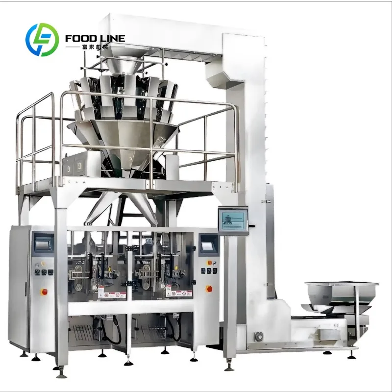 Automatic Plastic Food Sugar Snack Packing Machine Production Line with Electronic Weighing 220V/380V for Packaging Industry