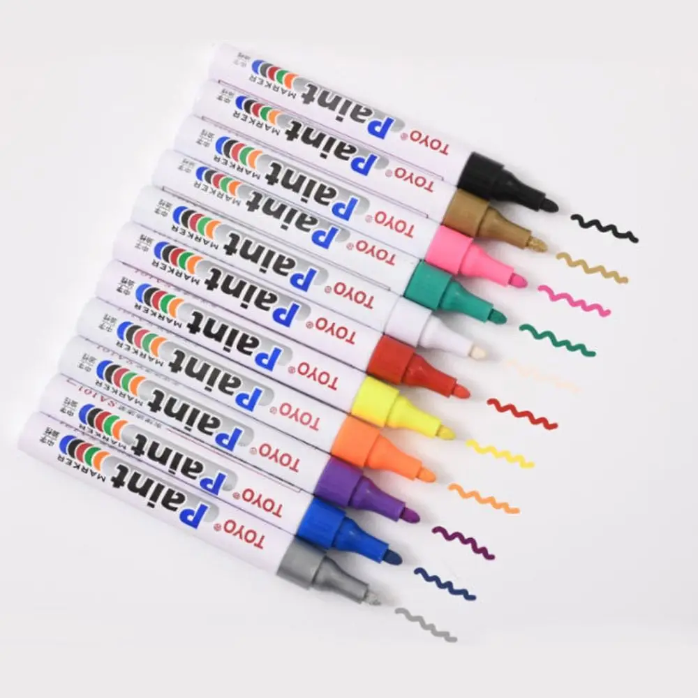 11Pcs Bright Color Sunscreen Golf Accesoires Golf Club Pen Acrylic Painter Color Changing Pen Ink Pen