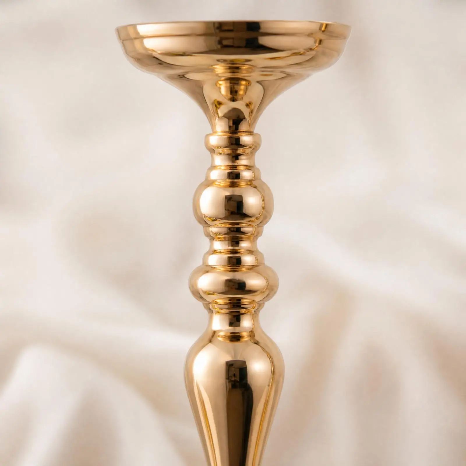 Metal Wedding Candle Holder Stand with Flared Base Decorative Column for Taper Candles Reception Table Centerpiece Ceremony Home