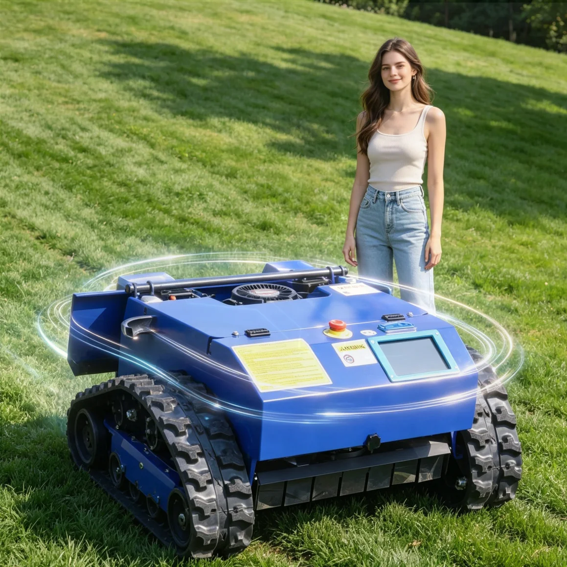Customized remote control lawn mower Portable Remote Control Lawn Mower Easy Operation For Home Garden