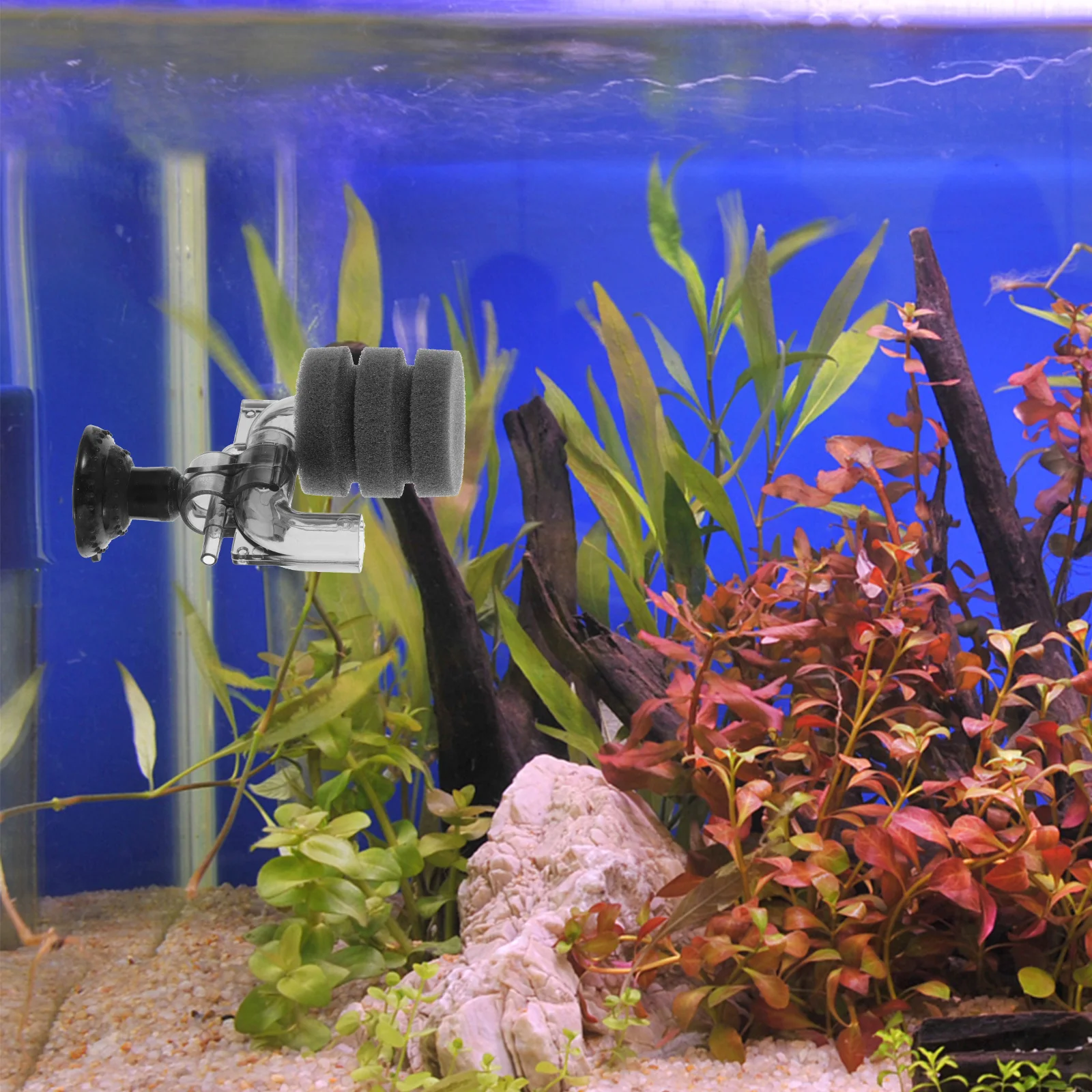 

1Pcs Mini Sponge Filter Aquarium Single Oxygenation Filtration Water Cleaner with Suction Cup for Crystal Clear Fish Tank