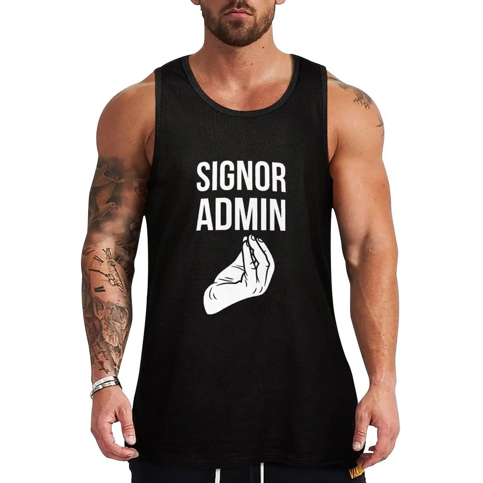 

Signor Admin Tank Top Men's fitness t-shirt Vests summer clothes fashion 2025 man