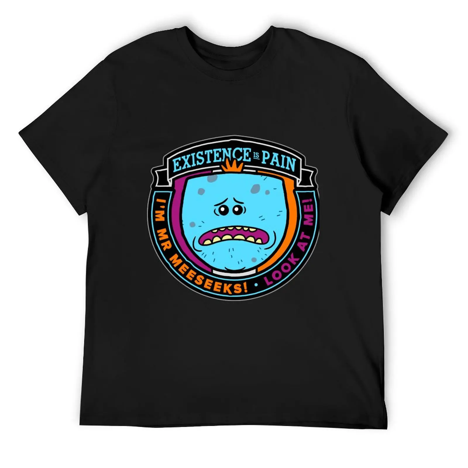 

Existence Is Pain Mr. Meeseeks Logo T-Shirt plus size clothes boys whites oversizeds t shirts for men