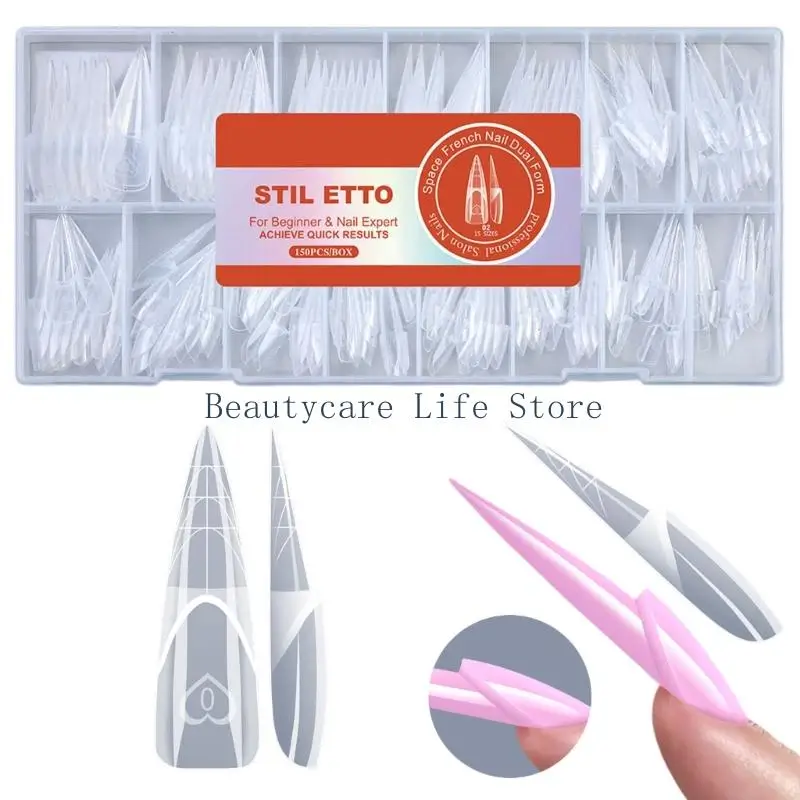 652C 150Pcs French Manicure Forms Double Selection Long Quality