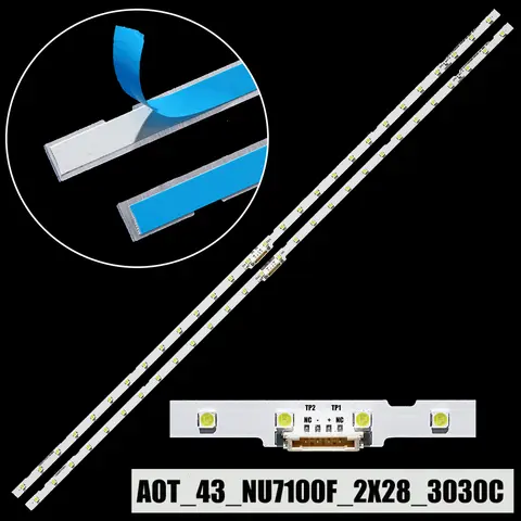1/5/10 키트 LED 백라이트 스트립 AOT_43_NU7100F_2X28_3030C UA43N5500AK UA43NU7090W UA43NU7100 UA43RU7100J UE43N5500AU
