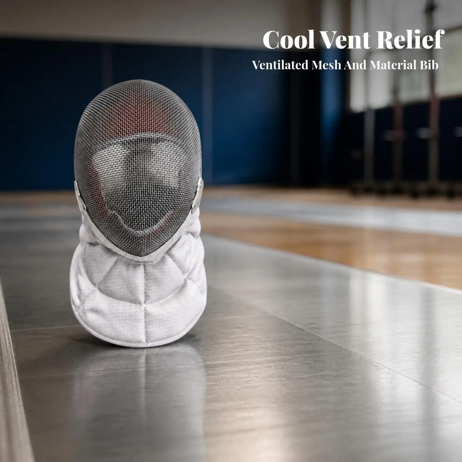 High Performance Sabre Visor with Riveted Frame and Breathable Fabric for Intense Practice