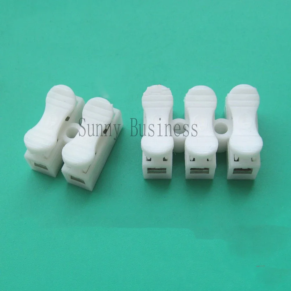 30pcs lot 2 Pins 3pins Electrical Cable Connectors CH2 Quick Splice Lock Wire Terminals