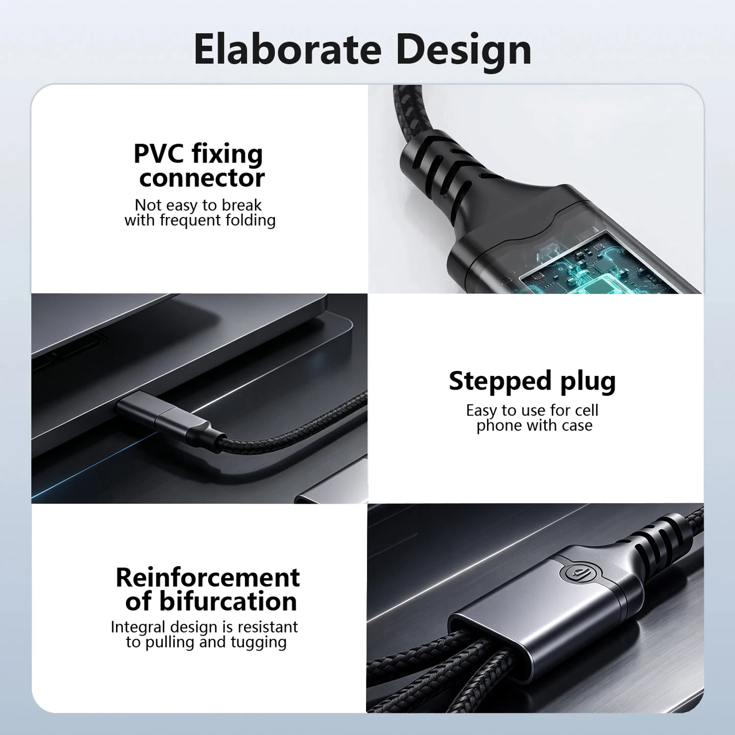 1 Male To 2 3 Female Socket Type-C OTG Extension Line Y Splitter Plug Data Charging Cable Converter Y Cable Splitter