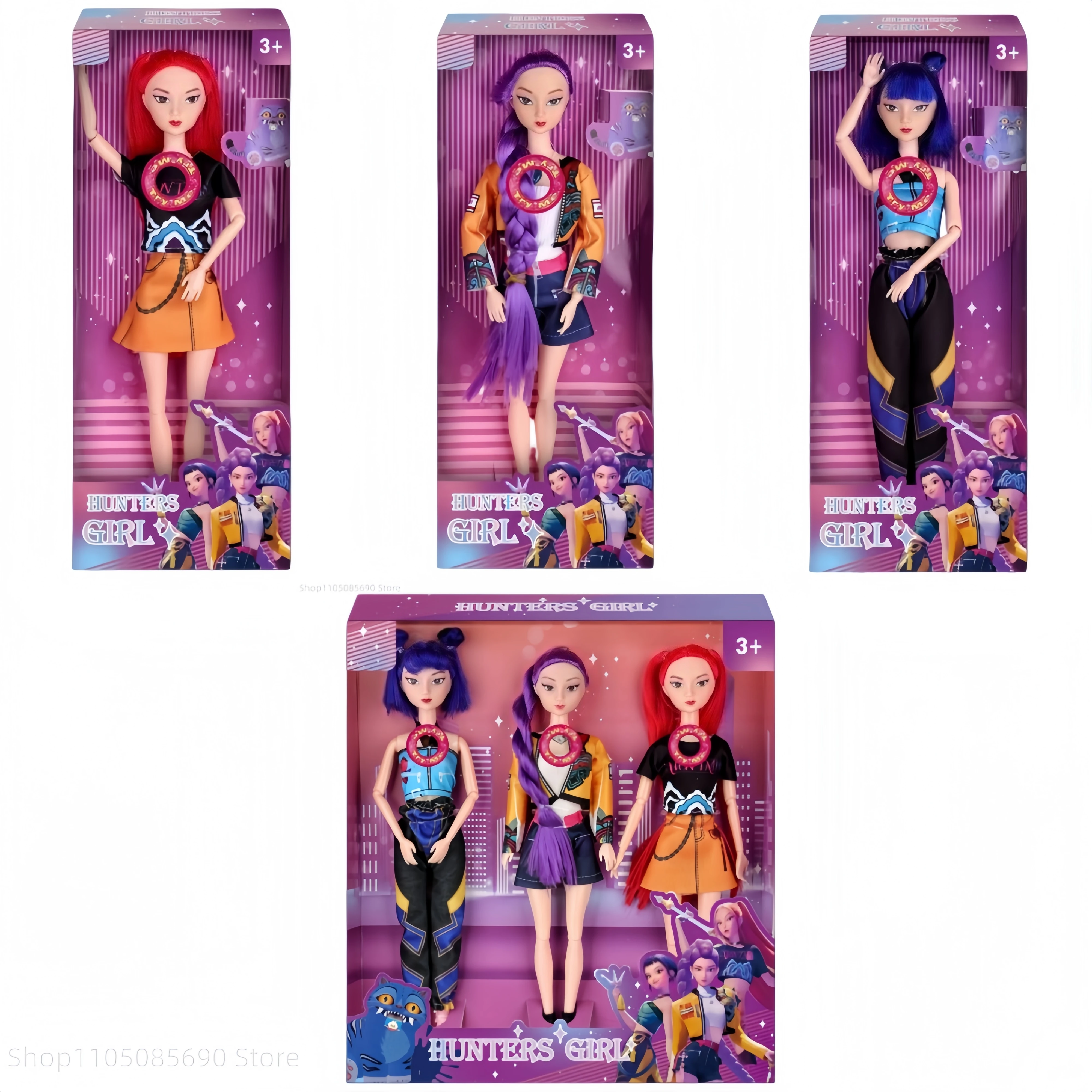 Hot High Quality Music style Anime KPop Demon Hunters Doll Vinyl Toy Rumi Mira Zoey Theme song golden Birthday Fan Club Gifts