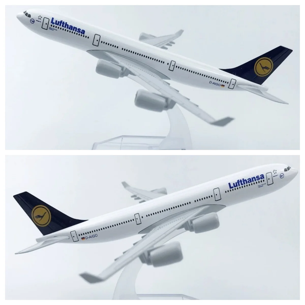 16CM Scale Aircraft 6inch Diecast Alloy Airlines A340 Asia Lufthansa Airways Plane Models Friend For Collections And Displays Gi