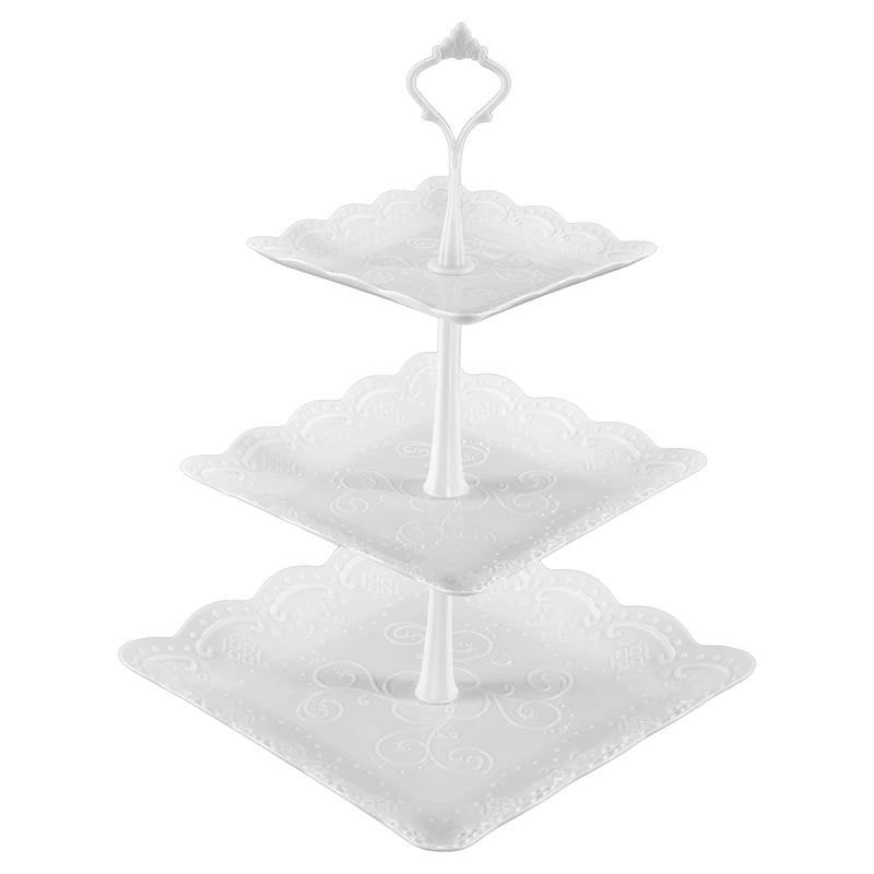 3 Tier Cupcake Display Stand Dessert Tower Fruit Tray For Wedding Birthday Party Decoration Candy Bar Dessert