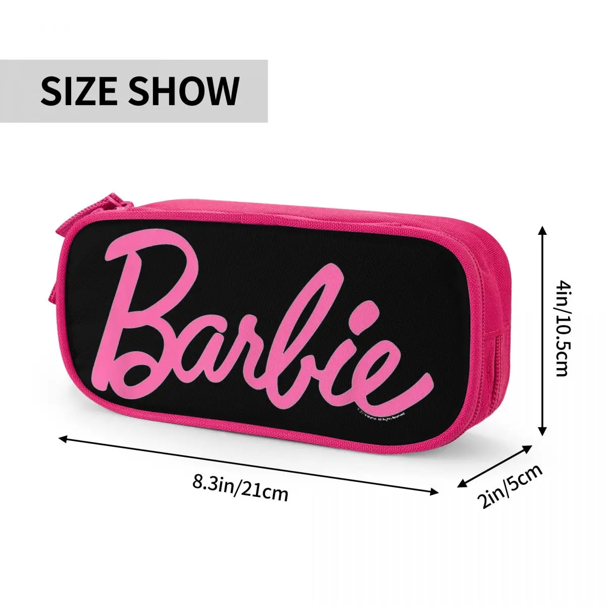 Pink Barbi Pencil Case Barbie Pencilcases Pen Holder for Girls Boys Big Capacity Bag School Supplies Gifts Stationery