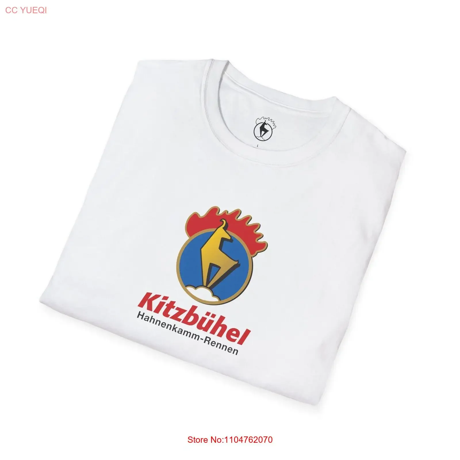 Camiseta con Logo de Kitzbuhel Hahnenkamm Rennen, entusiasta del esquí, carrera de esquí, vintage, lavado, estirado, elegante, para uso diario