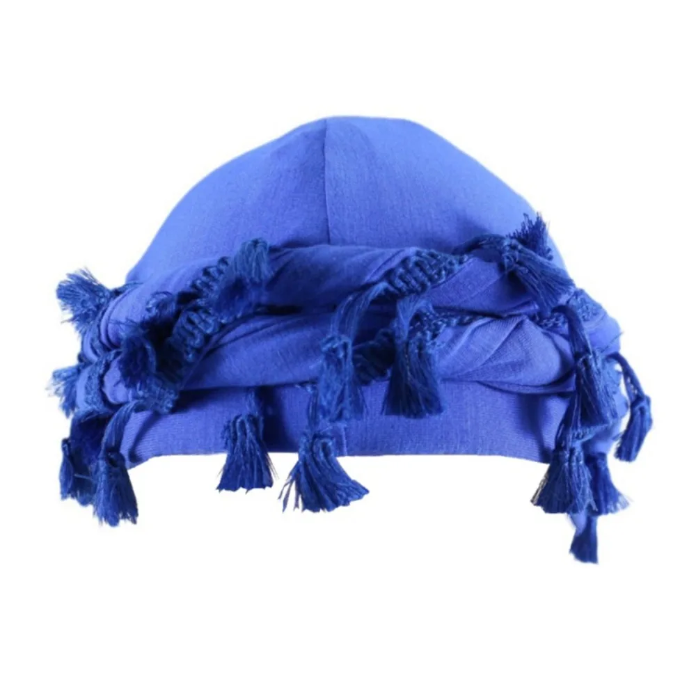 

Solid Tassel Punk Bandana Hat Burr Trim Double Layer Twisted Tail Hat Docker Hat Fringe Head Wraps Hiking