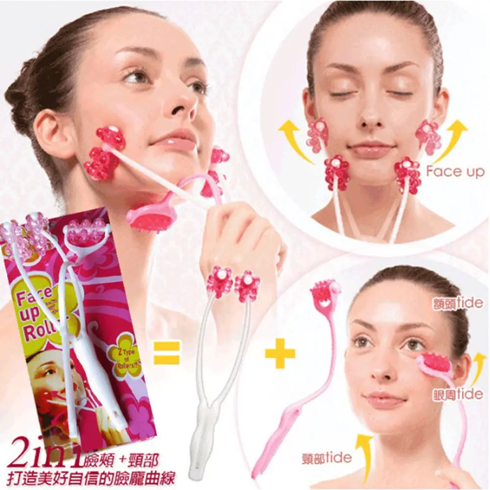 Neck Face Roller Slim Massage Facial Tool Pressing Manual Massager Slimming Remove Double Chin Women Cervical Spine Health Care