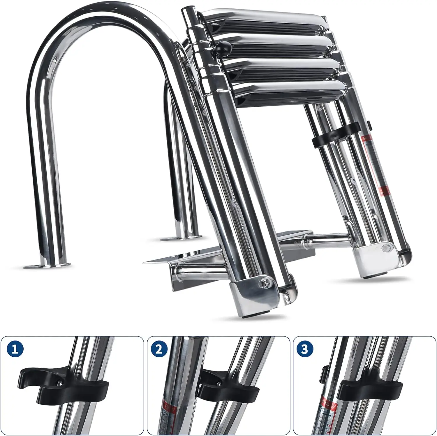 Telescopische Ladder Rvs Trapladder Vouwboot Ladder