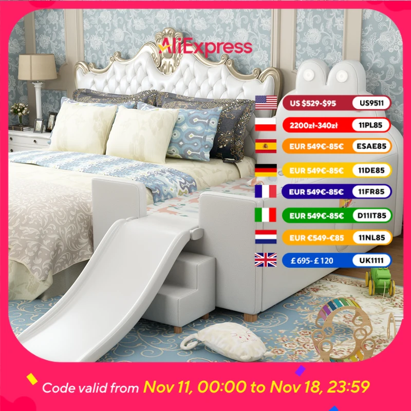 

Design Girls Modern Bed Mattress Set Kids Space Saving Children Beds Single Baby Cuna Colecho Bebe Furniture For Bedroom