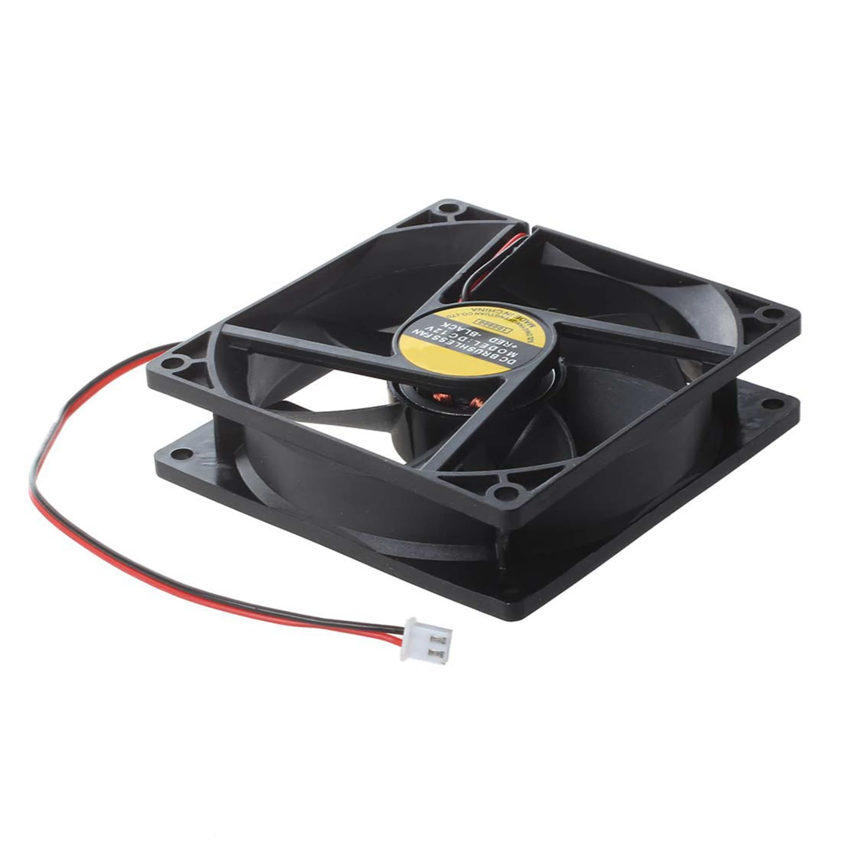 2X Black Plastic Square 9025 90 X 90 X 25Mm DC 12V 0.25A Cooler Fan