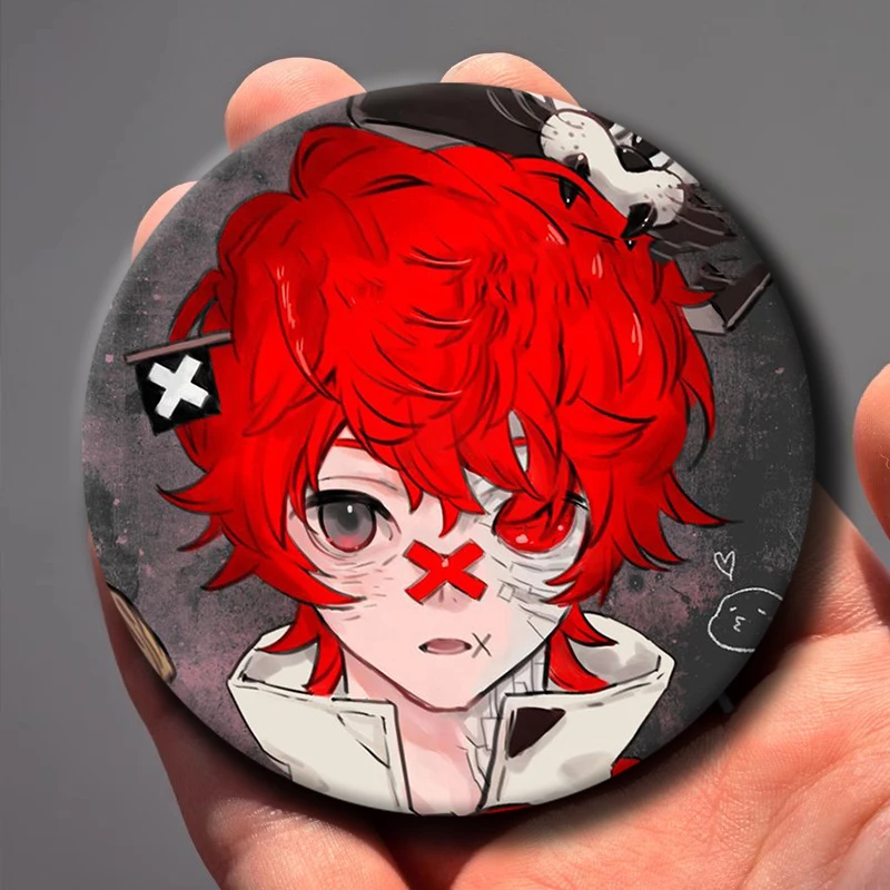 58mm Fashion Round Badge Funny Fan Art Brooches Ctue Little Fukase Button Pins for Backpack