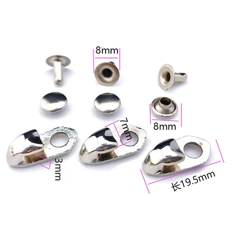 5~100 Set Boot Hooks Gold/Silver/Gun Black/Bronze Lace Fittings With Rivets Camp Hike Climbing Repair Buckles Hooks