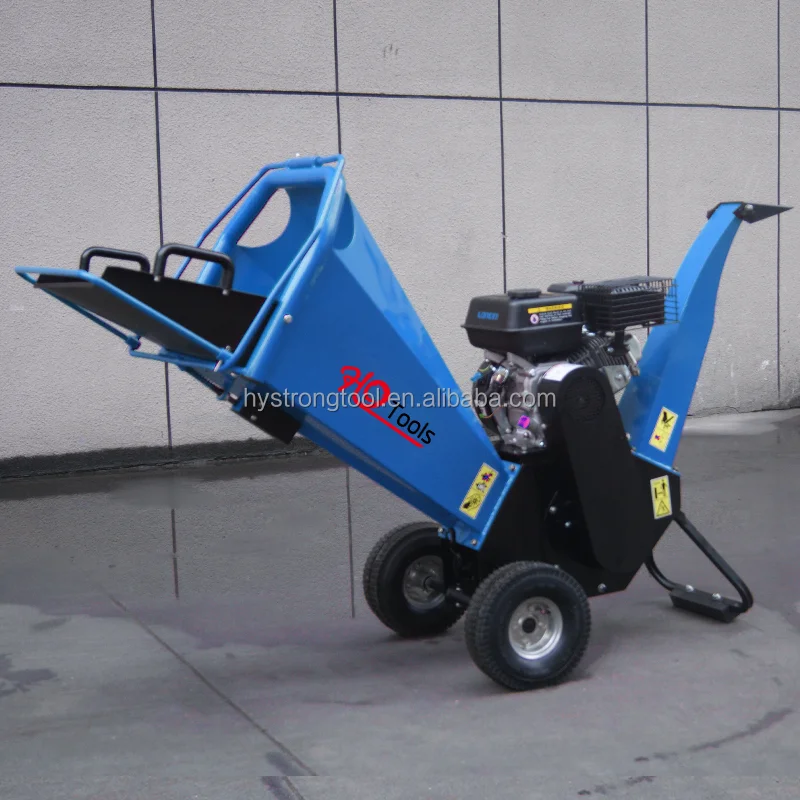 Hot Selling HYstrong branch crusher tracked wood chipper garden shredder wood processor chipper with electric 6.5HP  HY65H-GS