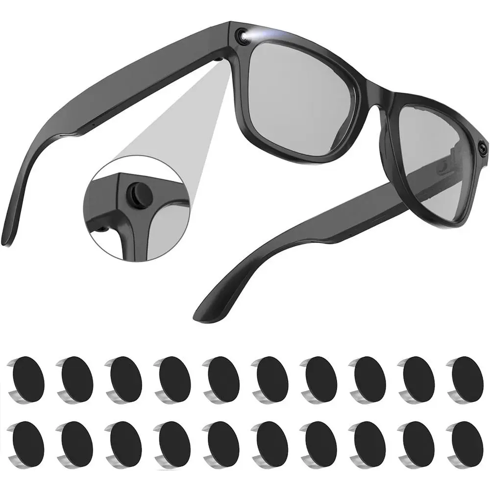 Image of Nicht klebende, lichtblockierende LED-Aufkleber, wiederaufklebbare, rutschfeste Seitenschutzfolien für Ray-Ban Meta Wayfarer/Skyler/Headline