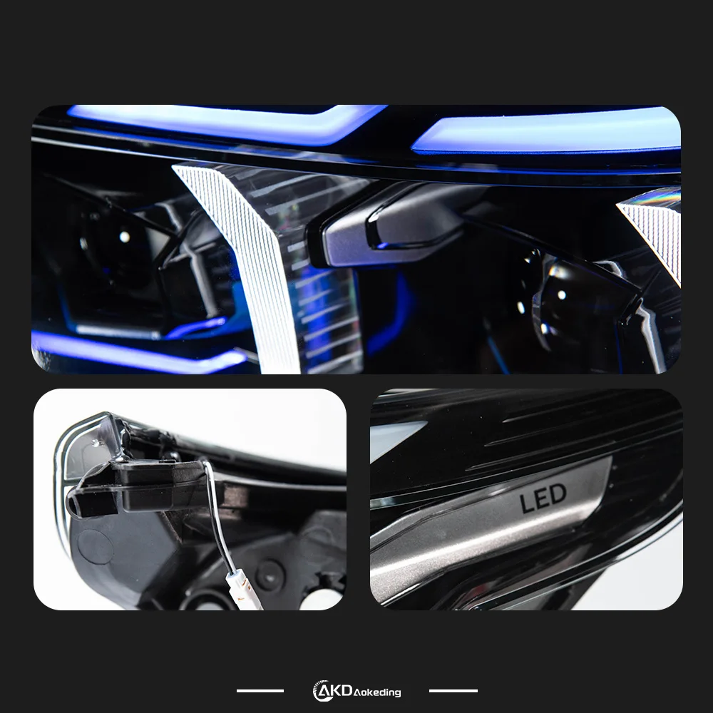 Headlight For BMW E60 5 Series LED Headlights 2007-2010 Yellow Daylight Car Styling DRL Signal Projector Lens Auto Accessories