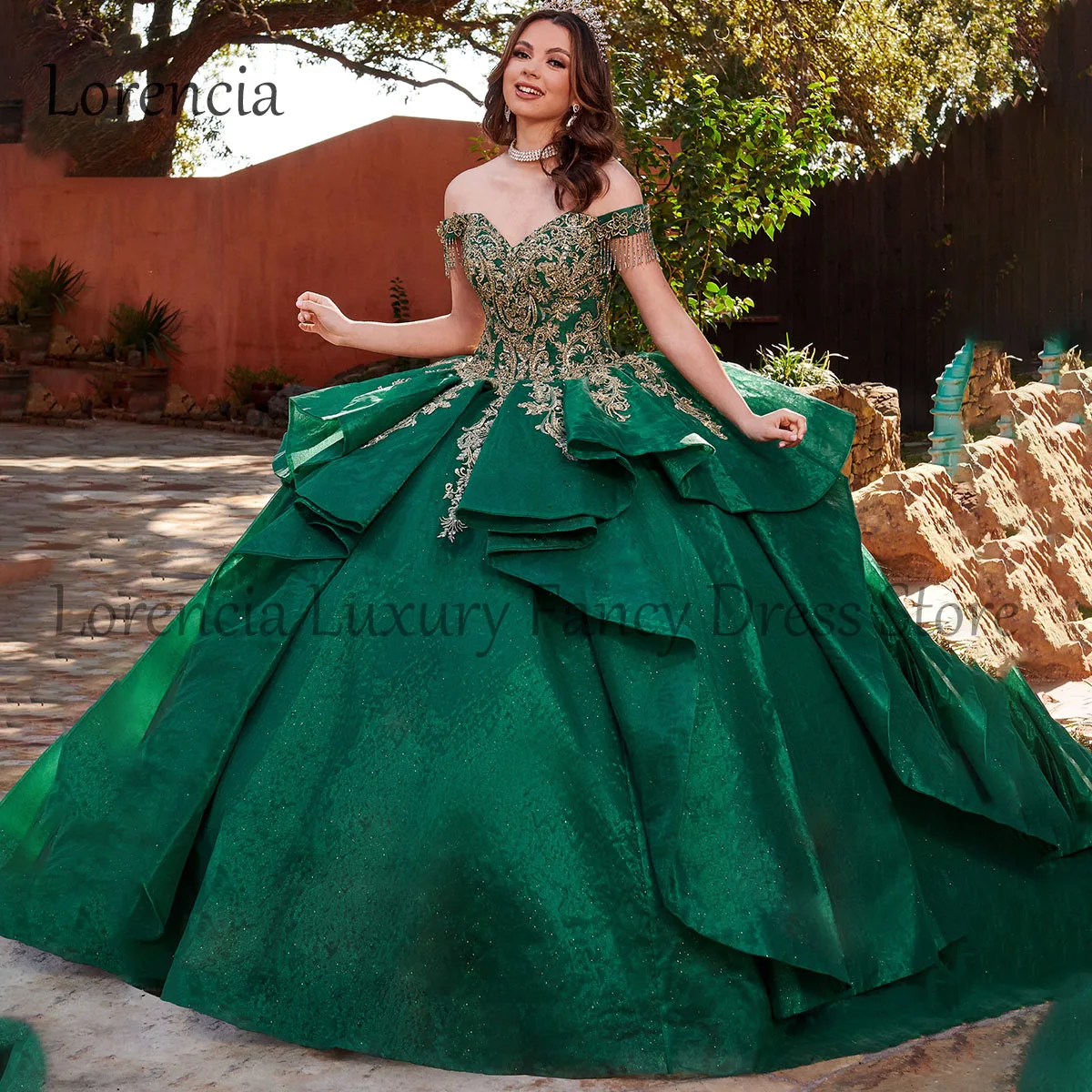 ثوب الكرة المكسيكي مع الرأس ، فستان Quinceanera ، زهور ثلاثية الأبعاد ، مزين بالخرز ، حلو 15 ، 16 ، فستان رسمي ،