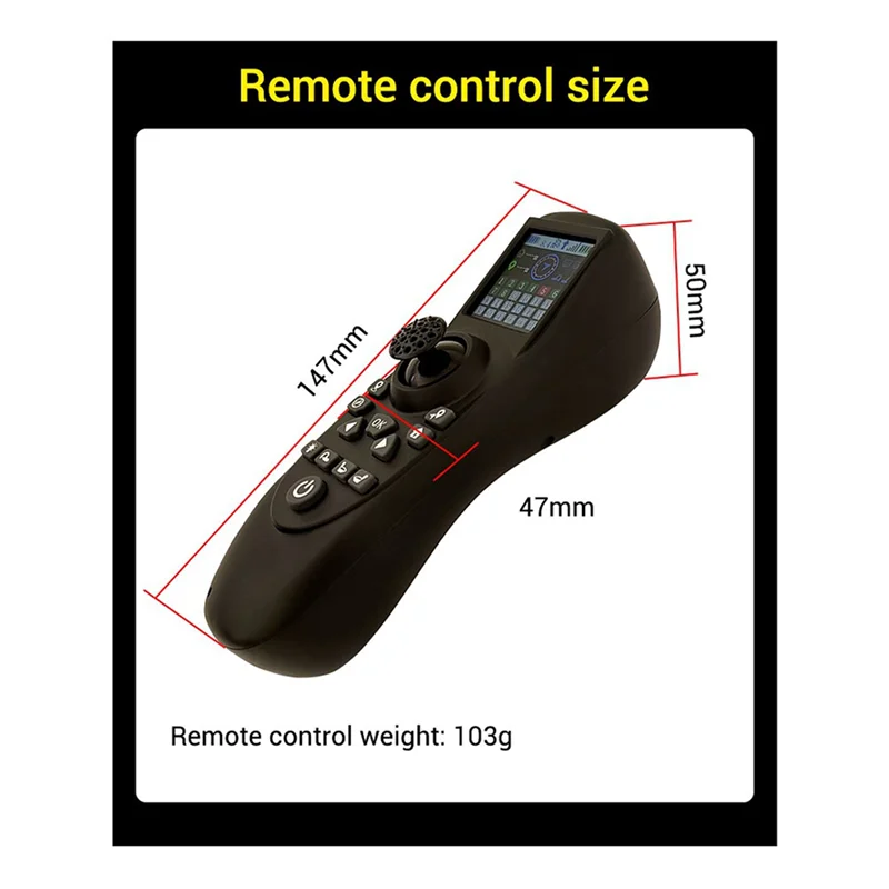 REPLA-2X txg4 1.54 Polegada tela colorida controle remoto de uma mão 6-12v placa receptor controle gps para barco isca rc