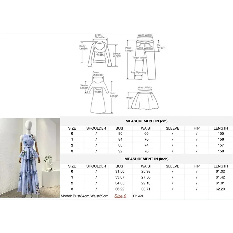 Women Summer Dress Beach Style New Pure Cotton Sleeveless Floral Print Pleats Design Cut Out Shirred Frill Women Midi Dresses