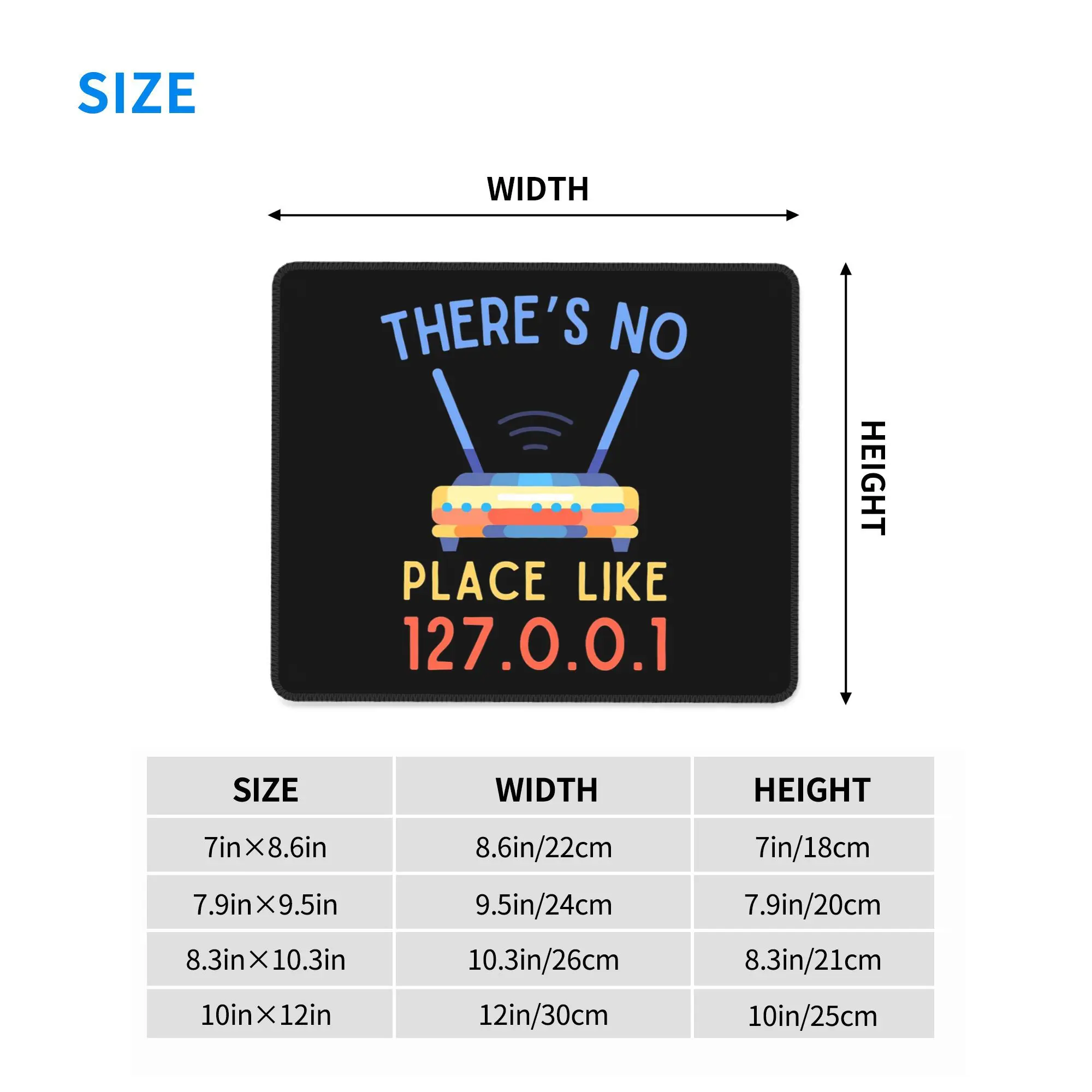 127.0.0.1 마우스 패드 컴퓨터 키보드 마우스 매트 게이머 PC 노트북 책상 매트 사무용품 테이블 매트와 같은 곳은 없습니다.