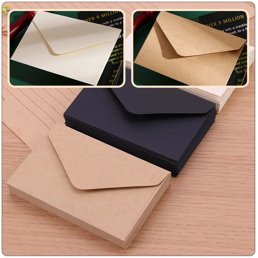

30 Pcs Holiday Vintage Envelope Mini Square Cute Envelopes for Letters Stationery Small