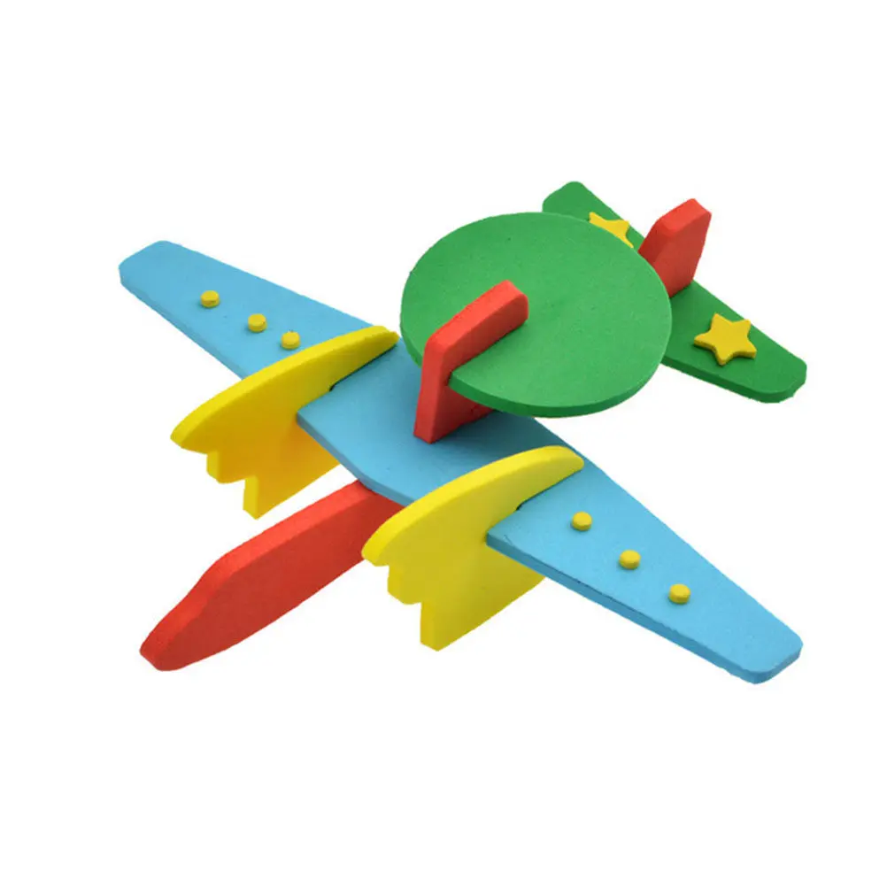 

8Pcs Airplane Eva DIY 3D Puzzle Creative Educational Miniature Plane Jigsaw for Kids Children Aircraft Puzzle Plane Jigsaw